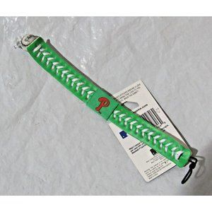 Green Philadelphia Phillies White Stitching Team Baseball Seam Bracelet Gamewear